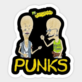 90s Cartoon - Beav Butt Head Punks - TV Show Sticker